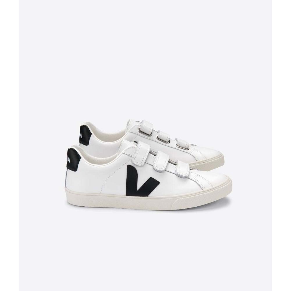 Veja 3-LOCK LEATHER Tornacipő Férfi White/Black | HU 300NWY